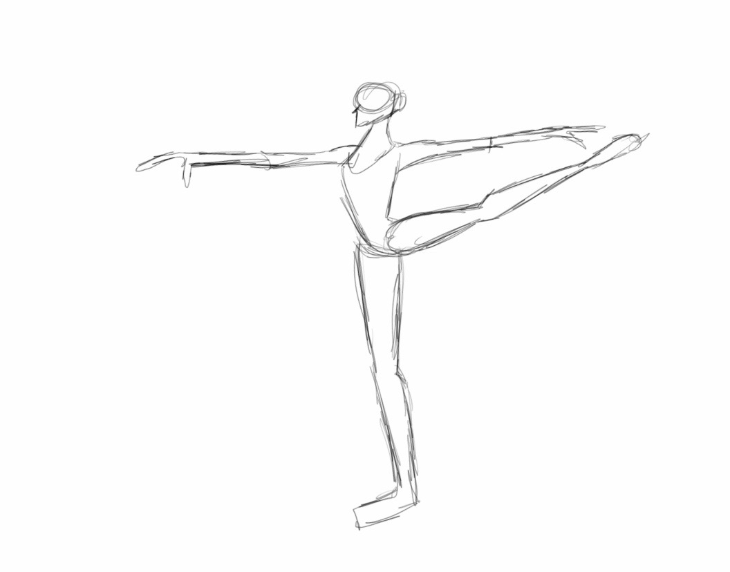 Sketch of graceful ballerina dancing classical Vector Image